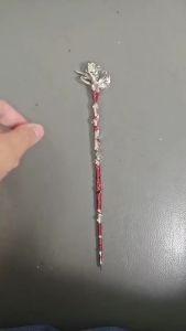 Love and Deepspace Sylus Silver Demon Scepter Metal Wand ModelCane Prop for Cotton Doll BJD Photography Game Anime Collectible Figure Ornament Fans Gift