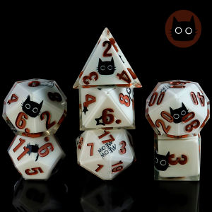 D N D Dice Set (7-Piece) with Dice BoxFunny Novelty Fun Stuffed Animal Polyhedral Dice SetSharp Edge Resin Dice and Dice BoxFor Role Playing Game Dungeons and  Dragons D&D Dice
