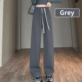 Buy 1 Take 1 Drawstring Pants For Women Baggy High Waist Pants White Long Trouser Wide Leg Trouser