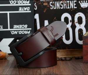 Ikat Pinggang Kulit Pria - Gesper Sabuk Bahan Kulit Sapi Pria Impor Santai elegan fashion bisnis