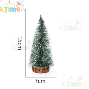 【Happy Time】Mini Christmas Tree Cedar Desktop Artificial Xmas Tree Tabletop Holiday Decoration with Plastic Base for Home Office Party Decor