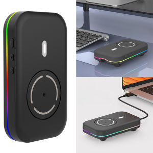 Undetectable Mouse Mover Jiggler 4 Modes Noiseless Jiggler No Software Required/Driver-Free Keeping PC Active and Secure