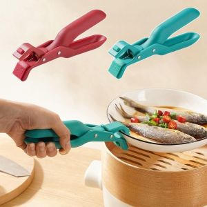 Anti Scalding Clip Non Slip Hot Plate Pots Holder Clip Kitchen Gadget Silicone Portable Kitchen Bowl Clip