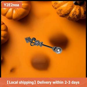 【Local shipping】 1Pcs Crown Pearl Titanium Steel Spiral Ear Bone Nail Fashion Y2K Earrings For Women Ear Piercing Jewelry Gifts