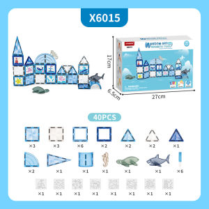 [SG] Magnetic Tiles Window Art DIY - STEM Building Blocks with Color Gel Craft Kit Educational Toy Kids