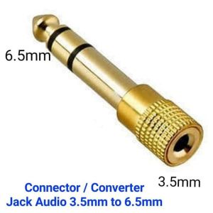 AUDIO JACK CONVERTER 3.5MM FEMALE TO 6.5MM MALE ADAPTER AUX 6.5 3.5 MM BESAR KE KECIL MIC HEADPHONE