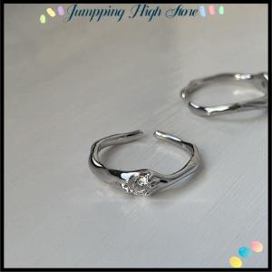 【Jumpping】 Retro Gothic Color Zircon Alloy Ring For Women Girls Vintage Open Adjustable Rings Punk Geometry Party Jewelry