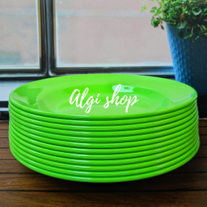 12PCS PIRING TATAKAN GELAS BAHAN PLASTIK MIKA