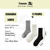 TREVOR Knit Winter Socks [Xwarm][3 pairs] - Thermal Fluffy Fleece Thick Calf Confinement Stokin Tebal Hangat Free Size 冬季保暖袜