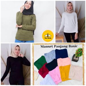Beeuniq Kaos Wanita Inner Manset Oblong Lengan Panjang