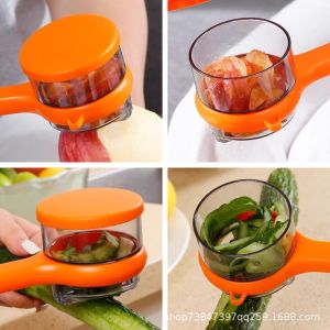 Stainless Steel Multifunctional Peeler with Storage Case Vegetable And Fruit Skin Peeling Cutter Splash Proof Kitchen Tool