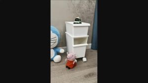 【eoxjk】Creative Cart Storage โต๊ะข้างเตียงตู้เก็บของแบบหมุน Mobile Studio กล่องเก็บของพลาสติก