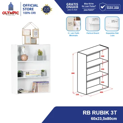 Olympic Rak Serbaguna / Rak Multifungsi / Rak Susun / Rak Buku / RB RUBIK 3T