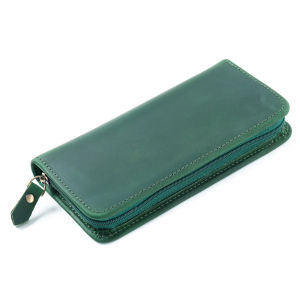 Cowhide Square Pencil Case Creative Retro Style Pen Storage Box