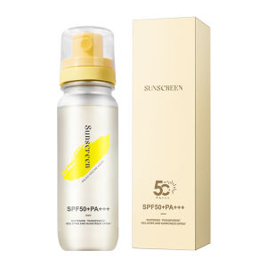 Refreshing Vegan Cream Sunscreen Crystal Whitening High UV Protection Isolation Face Sunscreen Spray