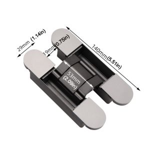 NEXTYOO Hợp kẽm Bản lề cửa Vô hình Gấp lại Bản lề cửa tủ Hiện đại Điều chỉnh 180 độ Bản lề ẩn chéo Phụ kiện phần cứng gia dụng