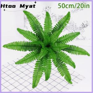 tantuoye Lifelike Artificial Boston Fern Plastic Plants Decorations UV Resistant For Outdoor Home Kitchen Decor Garden Decoration Artificial Plants