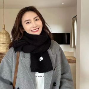FLYING Đan móc Khăn len dệt Mềm mại Màu đơn sắc Khăn ấm Mùa đông ấm áp Đơn giản Khăn mùa đông Phụ nữ