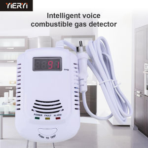 Yieryi เครื่องตรวจจับก๊าซแอลพีจีก๊าซธรรมชาติถ่านหินการรั่วไหลเซ็นเซอร์เตือนภัยด้วยเสียง