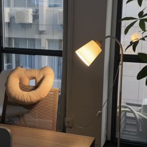 Modern White/Black E27 Floor Lights Corner Standing Lamp Studying Light Floor Lamp For Living Room (Free White Light Bulb)