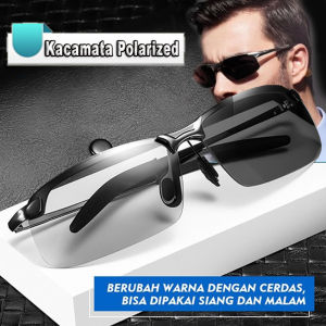 TITIK TIGA Kacamata Anti Silau Siang & Malam Photocromic & Polarized Sunglasses - Kacamata Pria Wanita Anti Radiasi