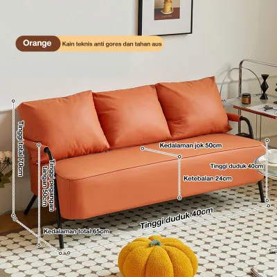 Sofa Bed Fabric Tempat Duduk Multifungsi Sofa Tidur 2In1 Kursi Santai Serbaguna Furniture Rumah