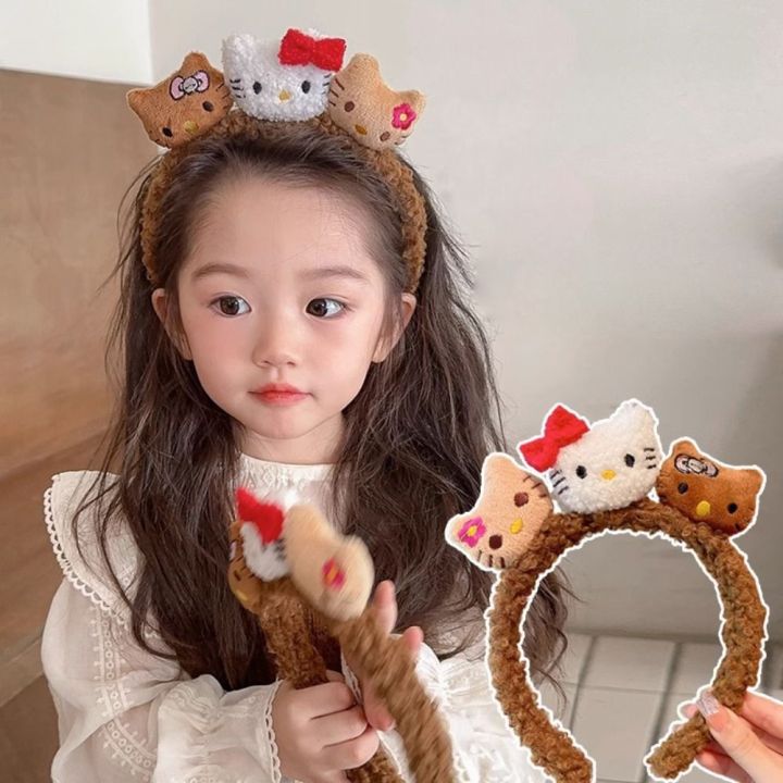 INK6755 Animal Plush Kitty Headband Korean Style Cartoon Cat Hair Hoop ...