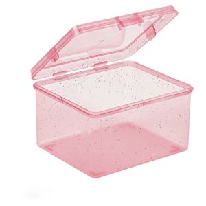 WAYCAI Transparent Plastic Storage Box Rectangular Shape Jewelry Container Collection Box Multi-purpose Dust-proof Storage Case for Storing Jewelry