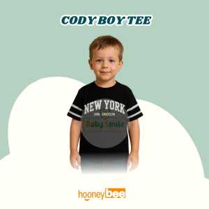 Hooneybee Cody Boy Tee Hitam - Kaos Anak Cowok [Size 2-10 Tahun] Baju Anak Laki-Laki