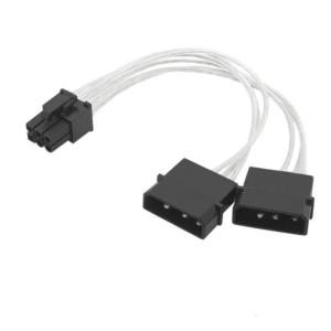 Power Supply Cable IDE Double 4Pin to 6Pin Connectors for PCIe Graphics Card Replacement for Video Card Accessories