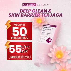 [𝐇𝐎𝐓 𝐒𝐀𝐋𝐄] Cleora Hydro Boost Cleansing Gel - Facial Wash Sabun Cuci Muka Pembersih Wajah Mencerahkan Kering Oil Cleanser Pencuci Face Pelembab Kulit Kusam Scincare Brightening Whitening Glowing Calming Skin Barrier Skincare Acne Komedo Wanita Pria
