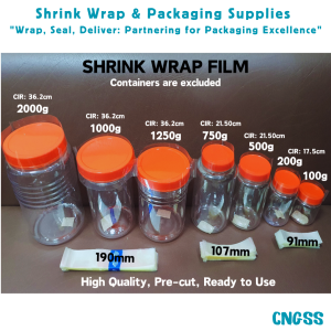 100pcs Shrink Wrap Plastic Packaging /Shrinkable Plastic Sealer Tape for Wafer Container