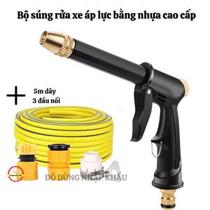 Bộ phun sương rửa xe áp lực bằng nhựa kèm 5m ống và đầu nối