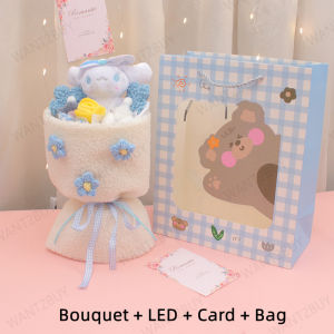 UMI Lovely Cinnamoroll Melody Kitty Bear Soft Doll Flower Bouquet Handmade Graduation Velentine Birthday Wedding Gift 生日毕业花束