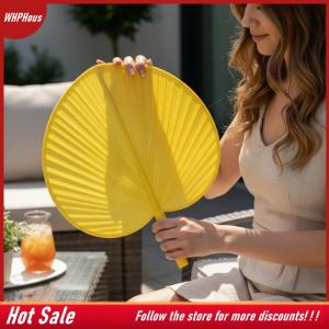 【COD】🔥🔥🔥 Plastic Artificial Palm-Leaf Fan Vintage Large Size Artificial Straw Fan Thickened Hand Fans Photo Props