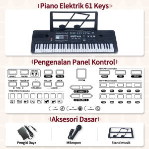 Multifungsi organ elektronik 61 Keys / 3-6-12 tahun piano profesional  keyboard kecil / Organ Elektronik Siswa