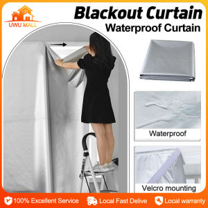 Blackout Curtain Waterproof Curtain With Magic Tape for Window Bedroom Blinds Heat Insulation