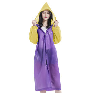 Jas Hujan Transparan/Ponco Korea Terusan Kancing Fashion Hoodie Cewek Cowok (LW-80918)