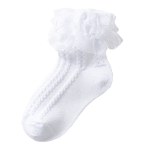 1 Pair Kids Lace Socks Cotton Breathable Short Ankle Socks Offer Comfort for Little Princesses Aged 1 to 10+ Years