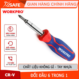 Bộ Tua vít đổi đầu 6 trong 1 thép hợp kim CR-V Workpro - WP221046
