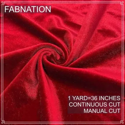 HIGH QUALITY VELVET/VELOUR FABRIC PER YARD IS 36 INCHES LENGTH WITH FIXED 63/65 WIDTH BY FABNATION