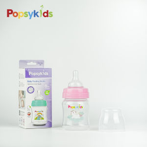 Popsykids Wide Neck Classic Milk Bottle | Botol Susu Bayi 120ml / 240ml Wide Neck BPA Free Anti-Colic Soft Silicone Nipple