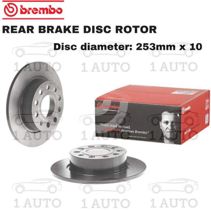 GENUINE BREMBO REAR BRAKE DISC ROTOR VW JETTA 1.4 TSI (CKD) VW GOLF MK6