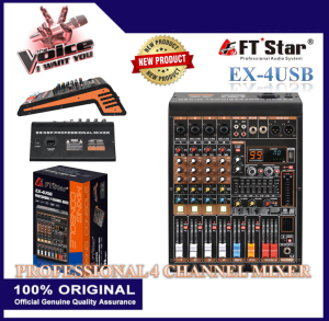 FT Star New EX-4USB 4 Channel Mixer with USB Input and BT Function DSP
