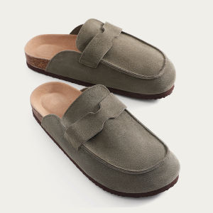 Smile PoP Cork Suede Clogs Slippers For Women Men Clogs Shoes Classic Cork Antislip Outdoor Slippers With Arch Support Mules2026