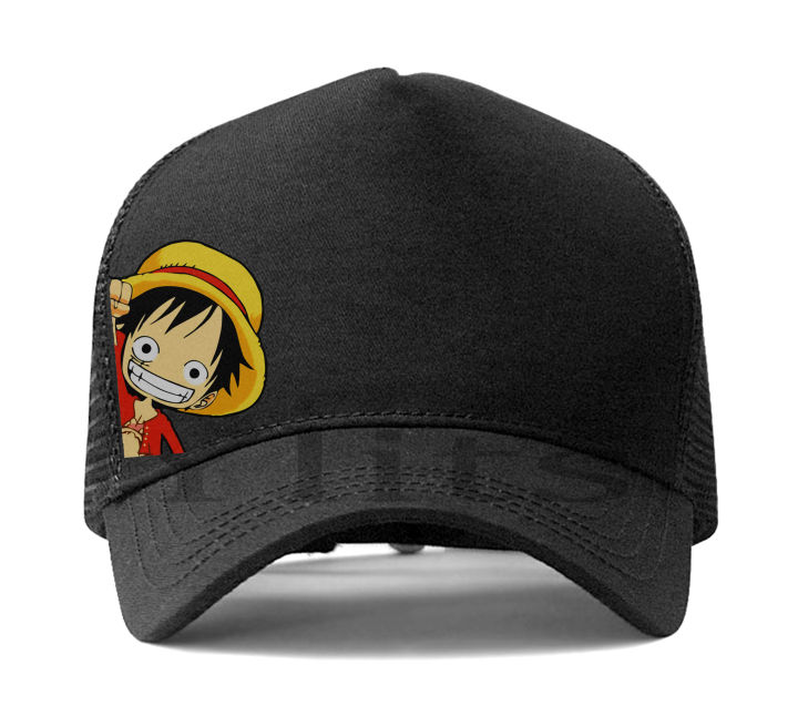 One Piece anime collectibles Netcap or trucker cap design white