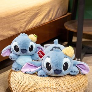 Disney Lilo & Stitch Plush Pineapple Fluffy Doll Kawaii Sitting Lying Posture Stitch Pillow Toy Cushion Soft Gift For Friend