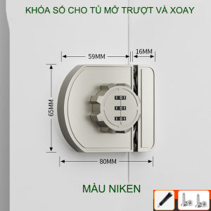Khóa số cửa ngăn kéo bàn thế hệ mới mở trượt xoay KS6132