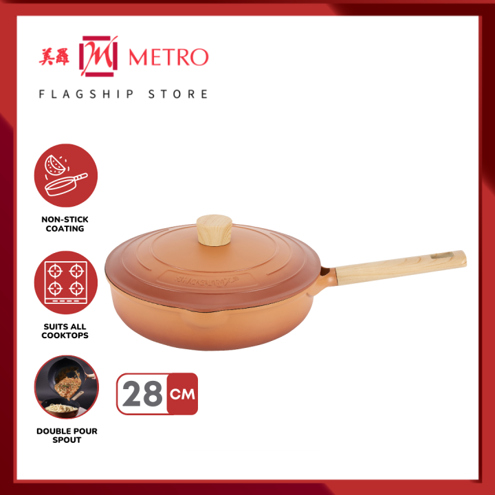 La Gourmet Shogun Morandi 28cm IH Cast Aluminium Wok with Self