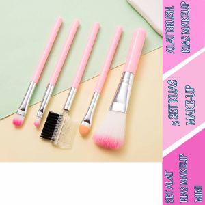 Set Alat Rias Makeup Mini - 5 Set Kuas Makeup - Brush Alat Rias Makeup